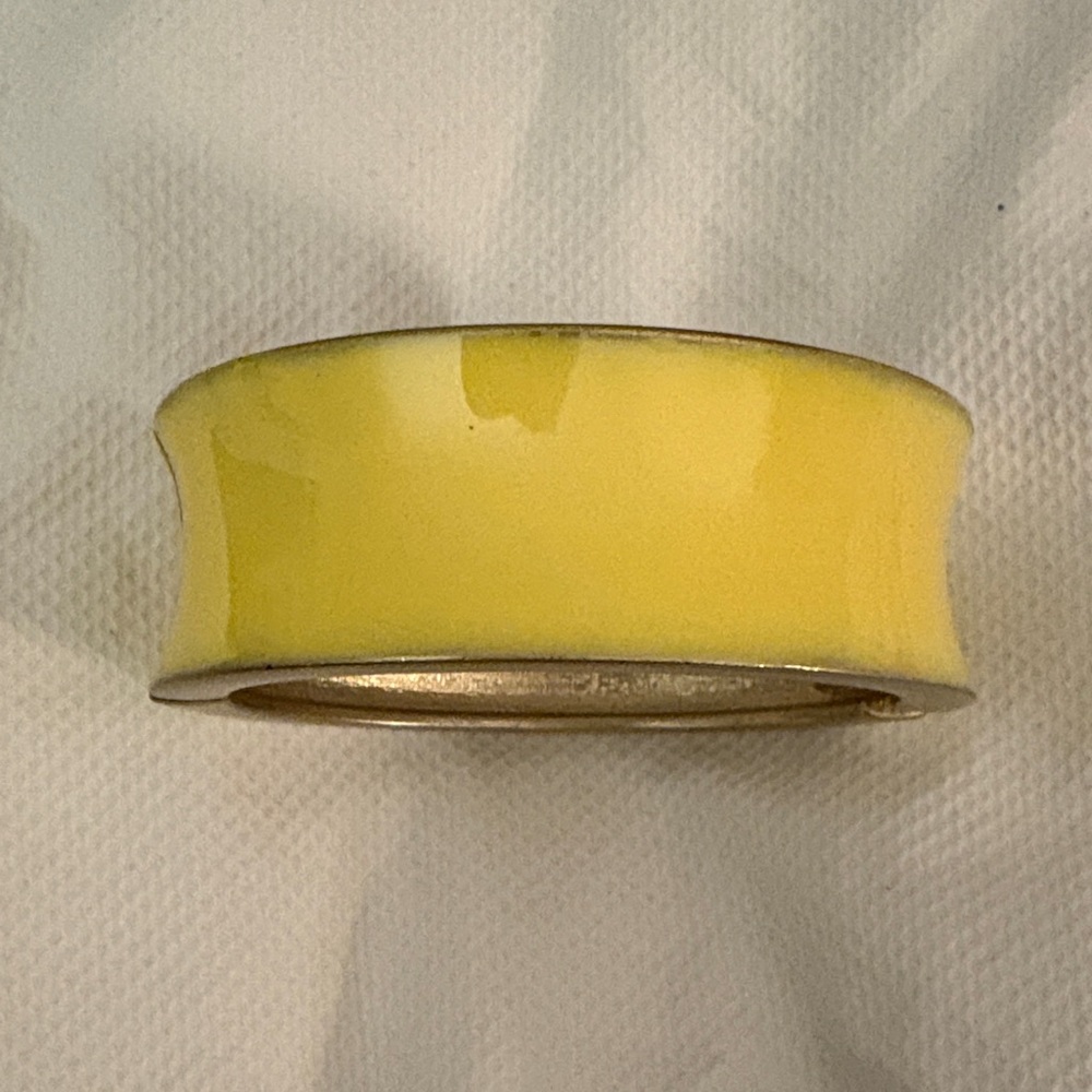 Yellow Enamel Bangle Bracelet